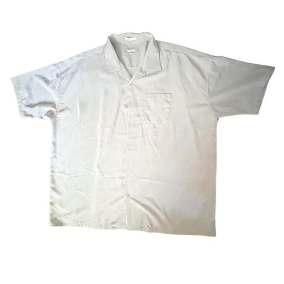 AOK 4XL Tall Grey Short Sleeve Button Up Shirt - Picture 2 of 8